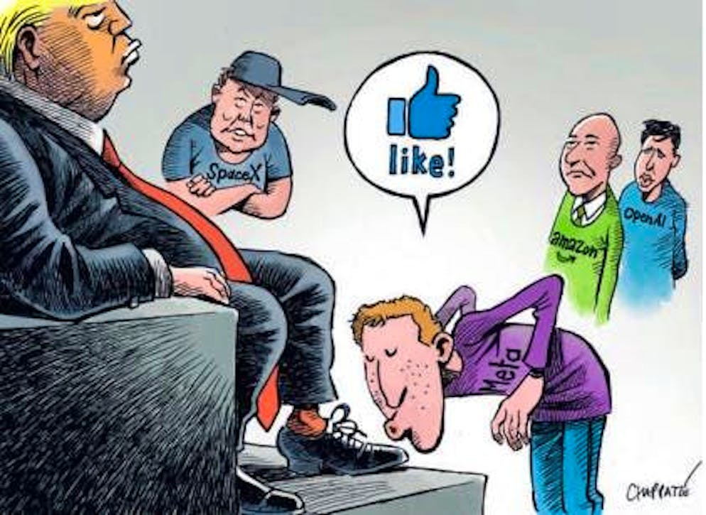 Karikatur von Patrick Chappatte zum selben Thema.