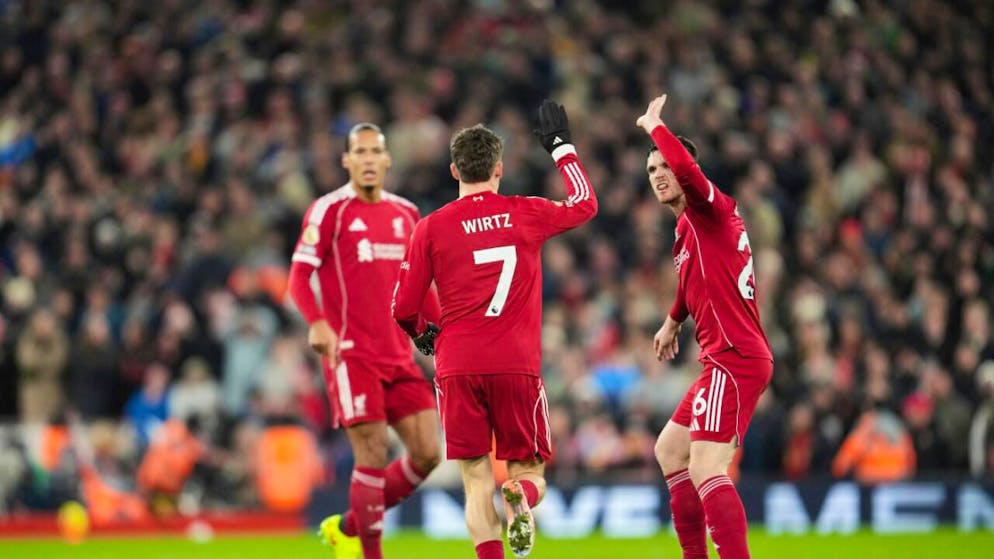 Florian Wirtz gelang endlich das erste Pflichtspieltor für den FC Liverpool