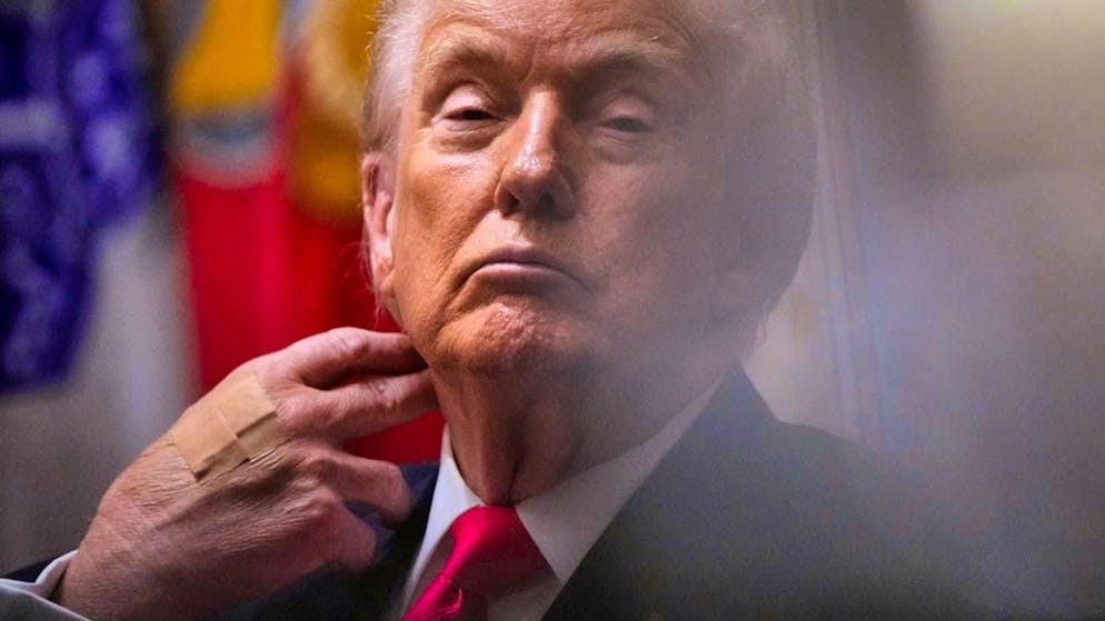 US President Donald Trump attends a cabinet meeting at the White House. Photo: Julia Demaree Nikhinson/AP/dpa