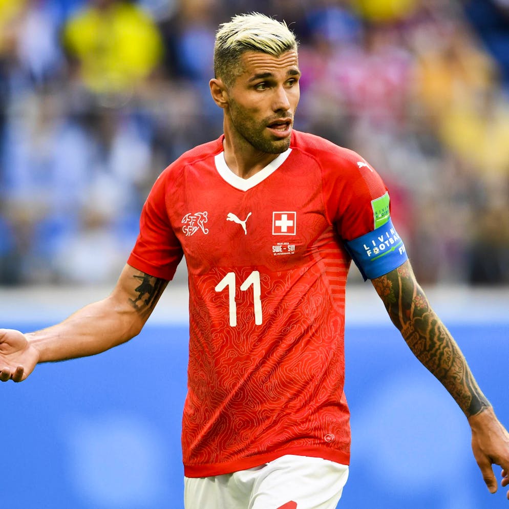 July 3, 2018 - Saint Petersburg, Russia - Valon Behrami of Switzerland looks on during the 2018 FIFA World Cup WM Weltmeisterschaft Fussball Round of 16 match between Sweden and Switzerland at Sankt Petersburg Stadium in Sankt Petersburg, Russia on July 3, 2018 Sweden v Switzerland: Round of 16 - 2018 FIFA World Cup Russia PUBLICATIONxINxGERxSUIxAUTxONLY - ZUMAn230 20180703_zaa_n230_296 Copyright: xAndrewxSurmax  