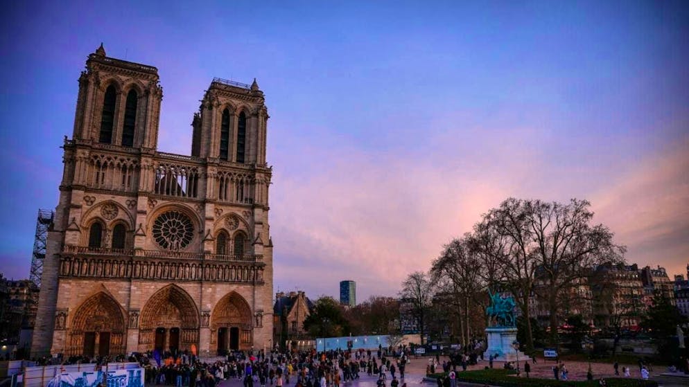 More than eleven million people have visited the famous Notre-Dame Cathedral in Paris since its reopening a year ago - a new record. (archive picture)