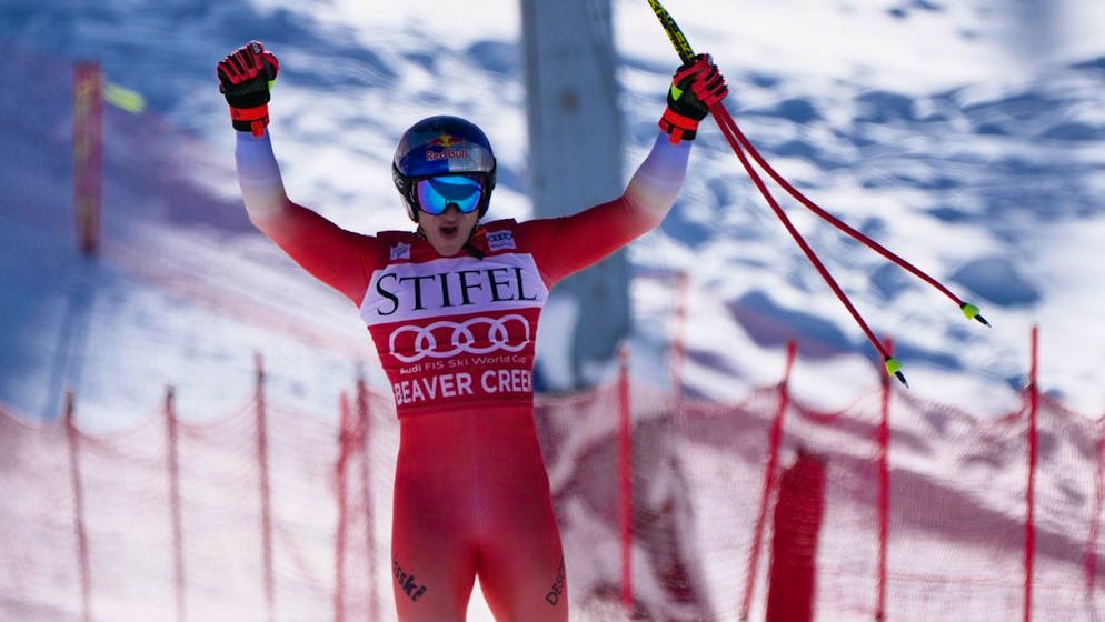 Marco Odermatt gewinnt zum ersten Mal eine Abfahrt auf der Birds of Prey.