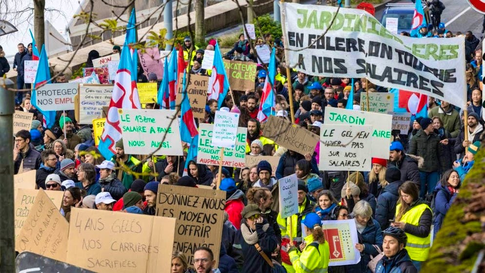 Employees of the City of Geneva went on strike on Thursday against the planned austerity measures for 2026.