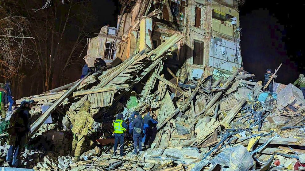 Destruction after a Russian attack on Kryvyi Rih. (archive picture)