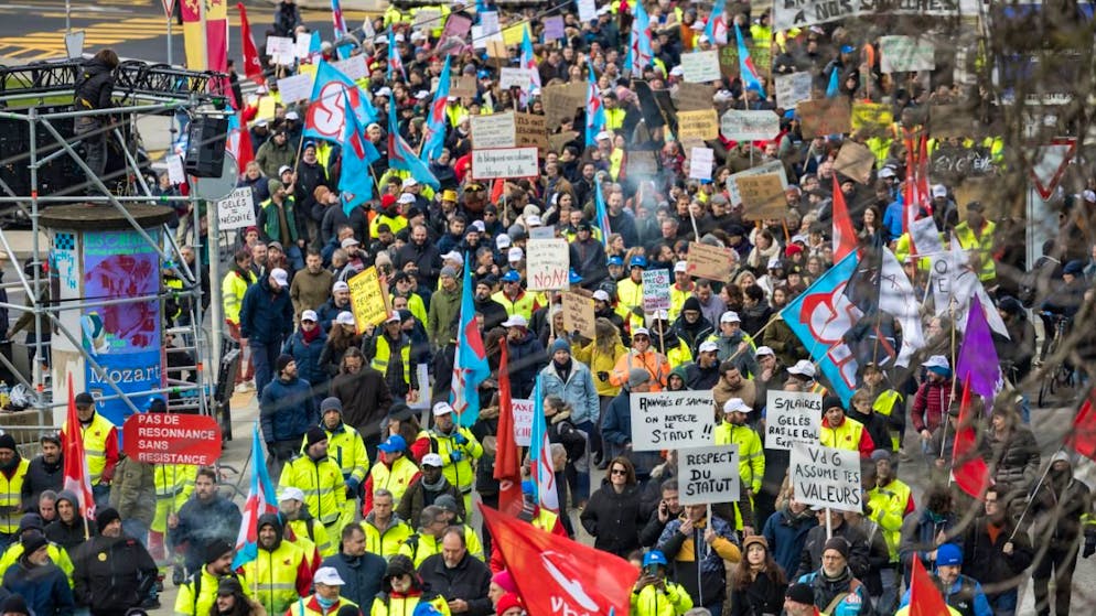 Contro il Preventivo 2026. I dipendenti della città di Ginevra incrociano le braccia