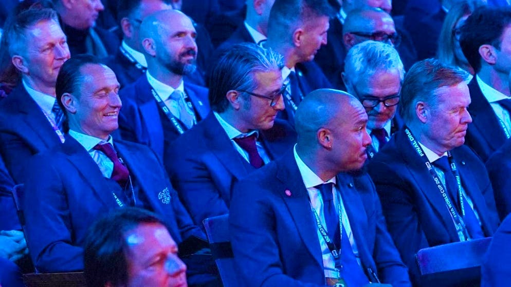Murat Yakinn (center) at the Kennedy Center in Washington at the World Cup draw