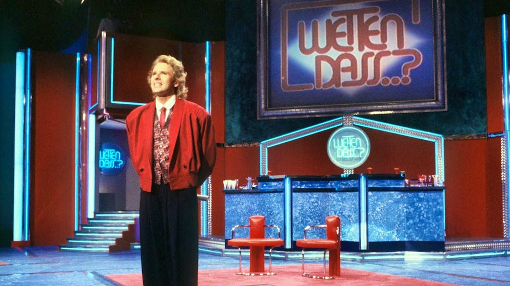Gottschalk wants to celebrate stage farewell despite cancer diagnosis - Gallery. Thomas Gottschalk back then at his "Wetten, dass...?" premiere. (archive picture)