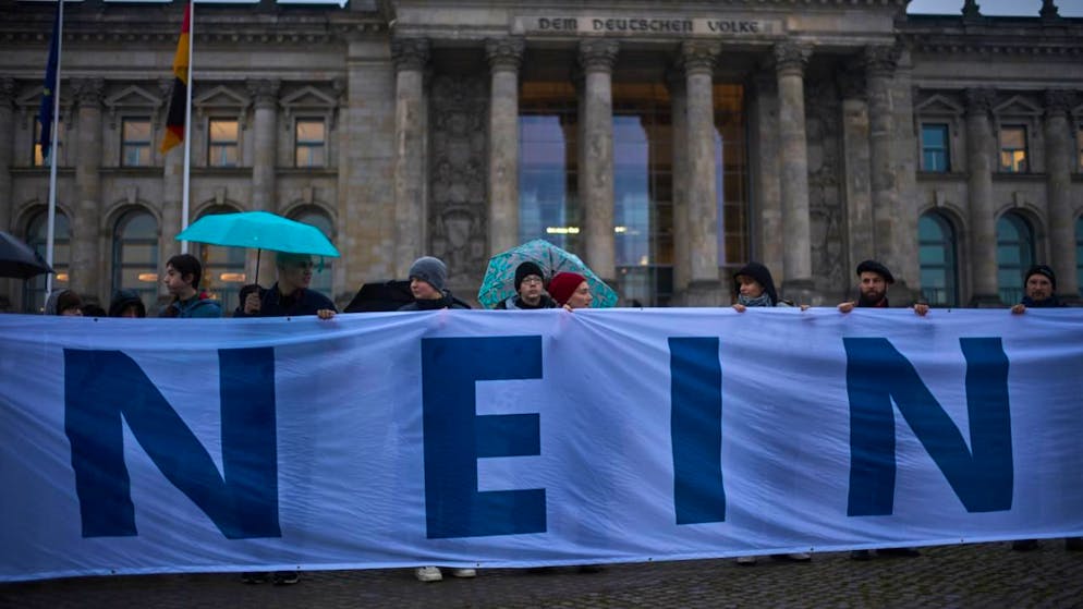 La protesta a Berlino.