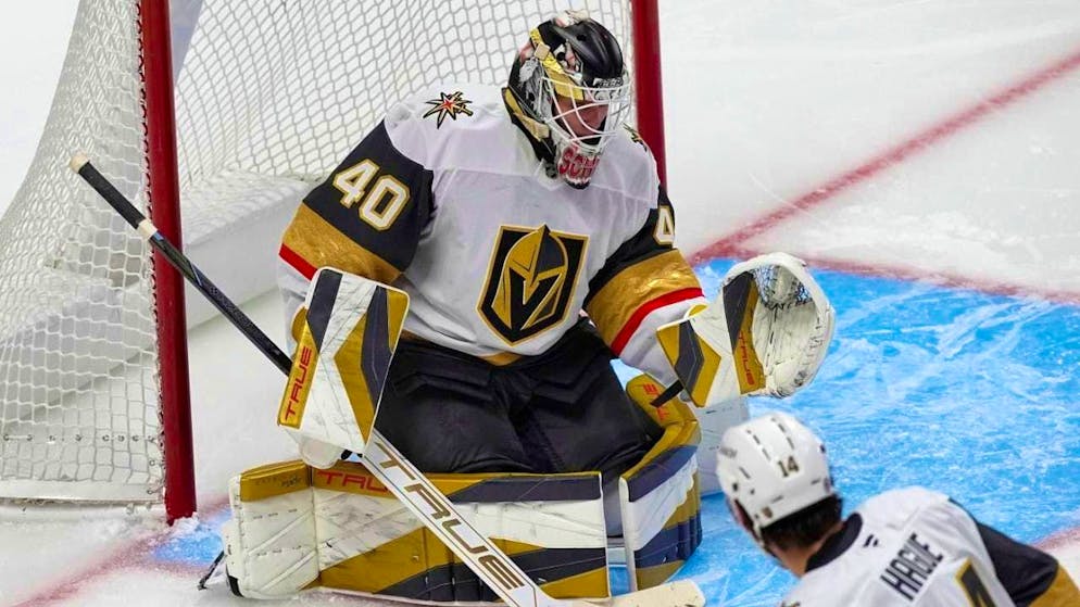Akira Schmid of the Vegas Golden Knights is currently the only Swiss goalie in the NHL