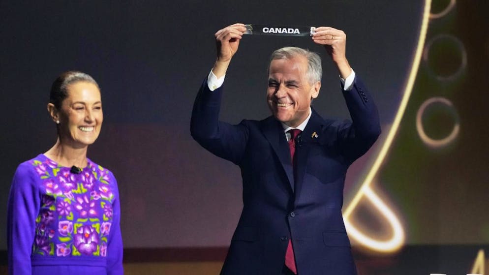 Kanadas Premierminister Mark Carney zieht sein eigenes Land an der WM-Gruppenauslosung in Washington