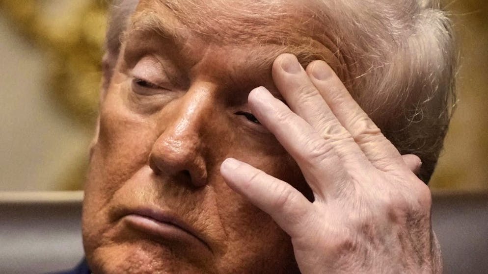 US President Donald Trump attends a cabinet meeting at the White House. Photo: Julia Demaree Nikhinson/AP/dpa