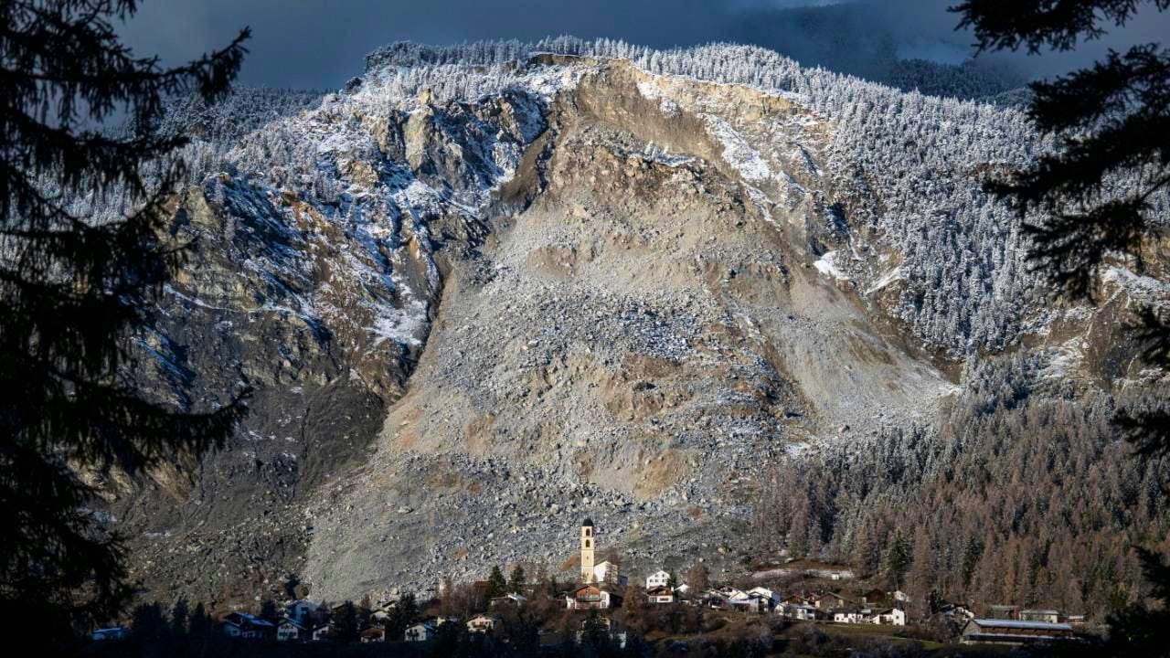 Bergsturz. Schuttstrom oberhalb Brienz/Brinzauls hat sich stark beruhigt