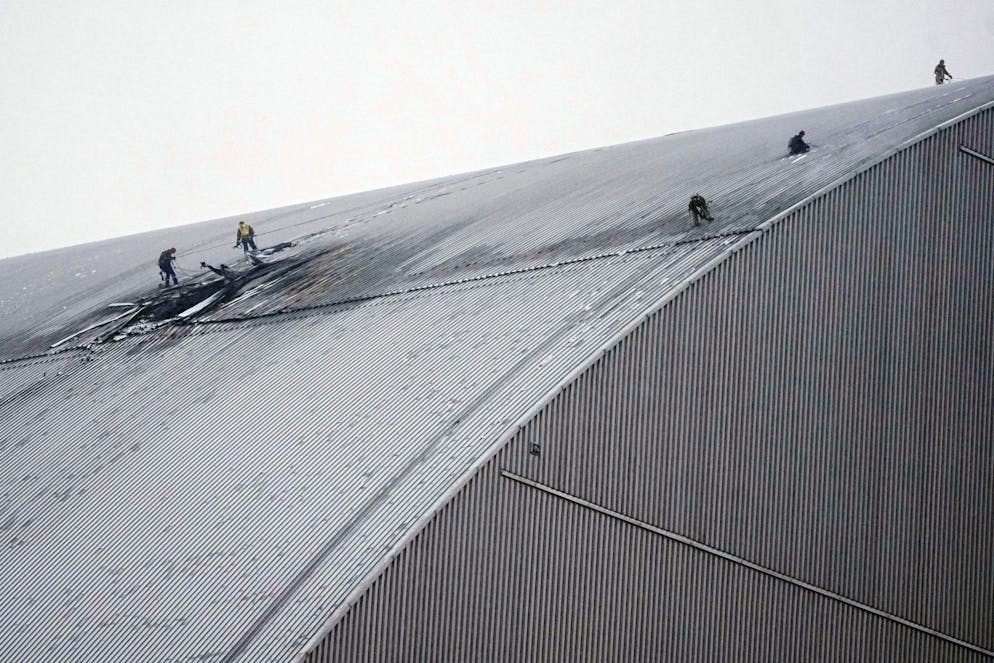 Die Tschernobyl-Schutzhülle wurde bei einem Drohnenangriff am 14. Februar 2025 beschädigt.