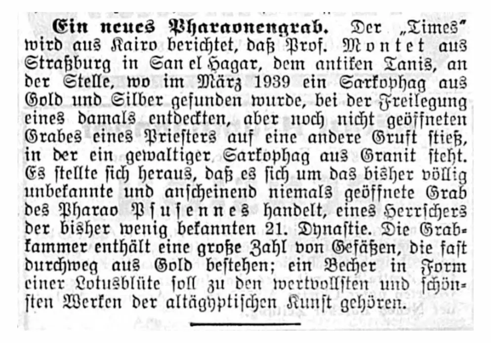 Wenn überhaupt, ist Montets Entdeckung den internationalen Medien nur eine Randnotiz wert – eine vertiefte Berichterstattung bleibt aus. Die NZZ erwähnt den Fund in ihrer «Kleinen Chronik» auf Seite 6, abgehandelt in wenigen Zeilen. (NZZ vom 28. Februar 1940).