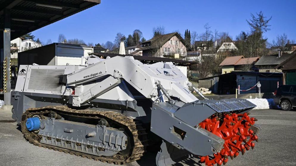 Una Digger D250, macchina per lo sminamento costruita a Tavannes (BE)