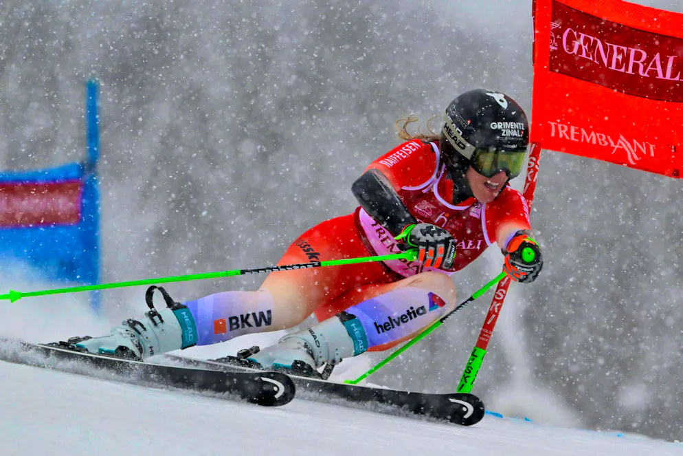 Camille Rast is the best Swiss racer in Tremblant.