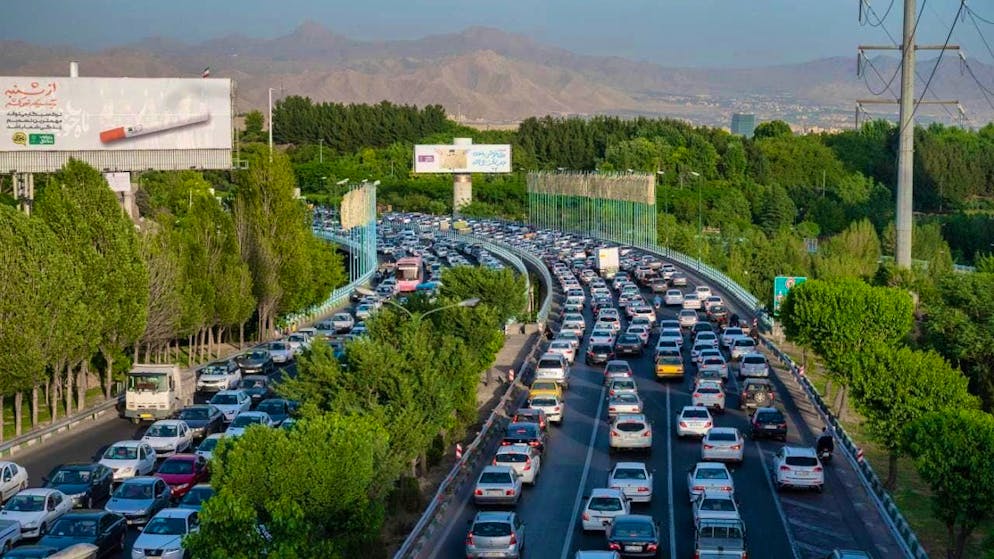 ARCHIVE - Traffic in the Iranian capital Tehran. Photo: Arne Immanuel Bänsch/dpa/Archive image