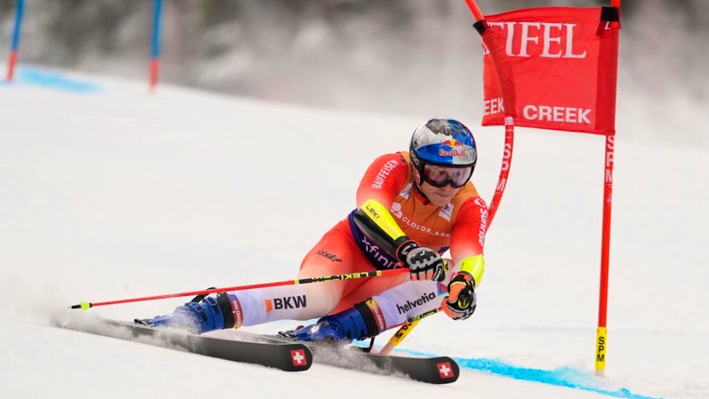 Alpine skiing. Odermatt clearly distances competition in 1st run