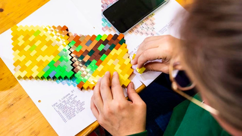Fresque en Lego: Yverdon-les-Bains s'empare du record du monde - Gallery. Le public pouvait acheter et assembler des losanges de 100 pièces qui étaient ensuite intégrés dans la fresque.