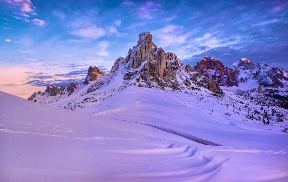 The Dolomites in winter are much less crowded.