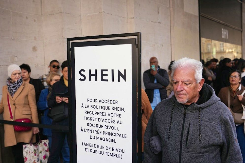 En un mois, 300.000 visiteurs ont grimpé les escalators vers le 6e étage du BHV, pour découvrir le magasin physique de Shein (archives). 