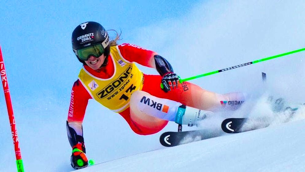 Camille Rast narrowly misses out on the podium in Mont-Tremblant again on Sunday.
