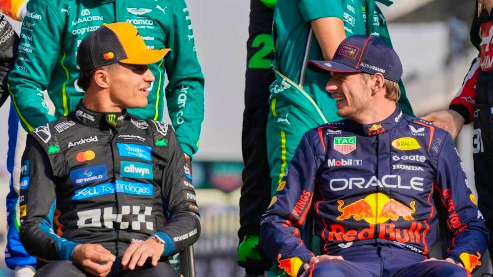 Max Verstappen (right) sincerely wishes his successor Lando Norris the world championship title.