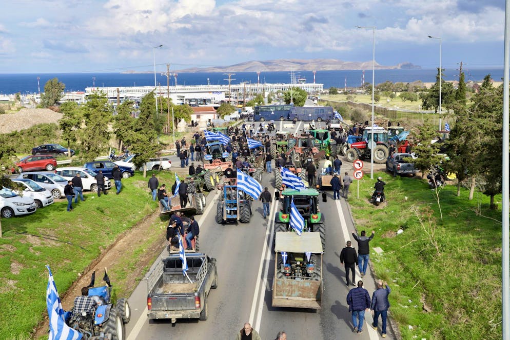 Auf Kreta kommt es seit Tagen zu Bauernprotesten.