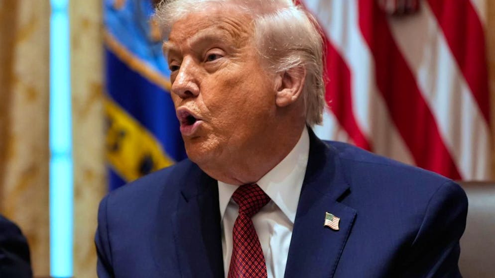 dpatopbilder - US-Präsident Donald Trump spricht im Weißen Haus (Archivbild). Foto: Alex Brandon/AP/dpa