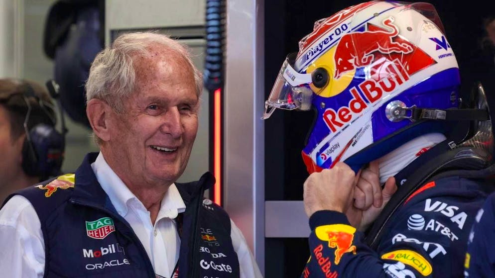 Helmut Marko (left) is leaving Red Bull.