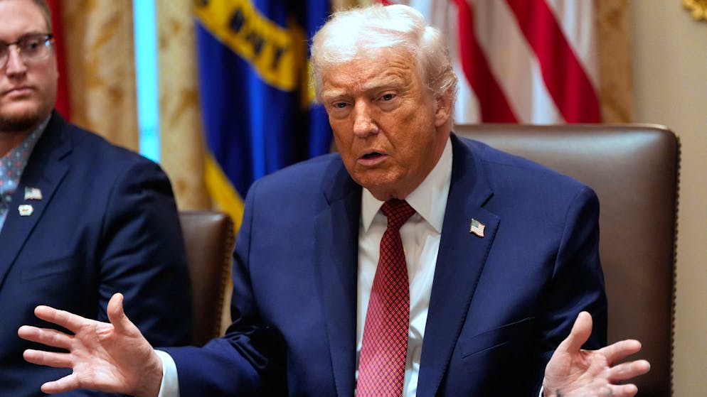 Donald Trump am 8. Dezember 2025 während einer Veranstaltung mit Landwirten im Weissen Haus.