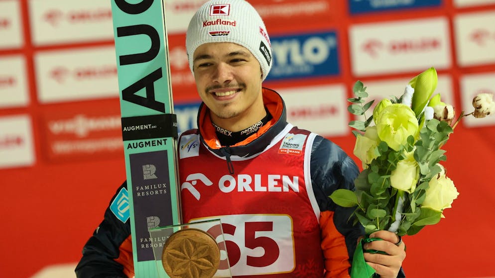 Crazy career choice. This ski jumping shooting star is afraid of heights