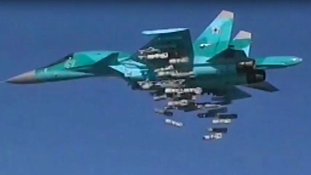 Eine Su-34 im Einsatz über Syrien.