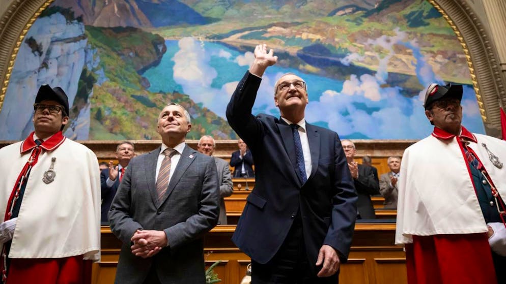 Guy Parmelin (à droite) et Ignazio Cassis assureront respectivement la présidence et la vice-présidence de la Confédération en 2026.