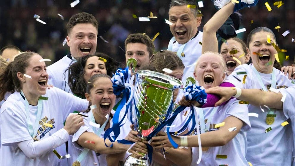 The FCZ women's team celebrates after winning the 2025 Cup