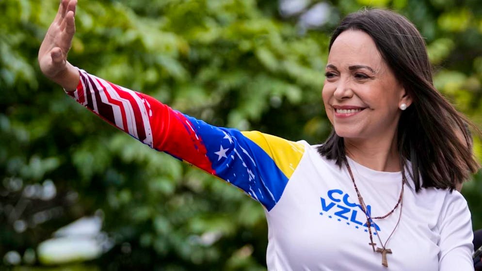 La leader dell'opposizione venezuelana Maria Corina Machado vive in clandestinità da quasi un anno. (foto d'archivio)