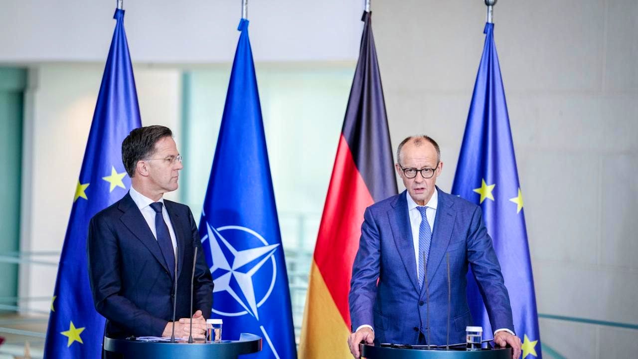 Germany. Rutte with Merz in Berlin: 