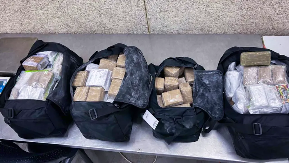 La droga era nascosta sul retro del veicolo.