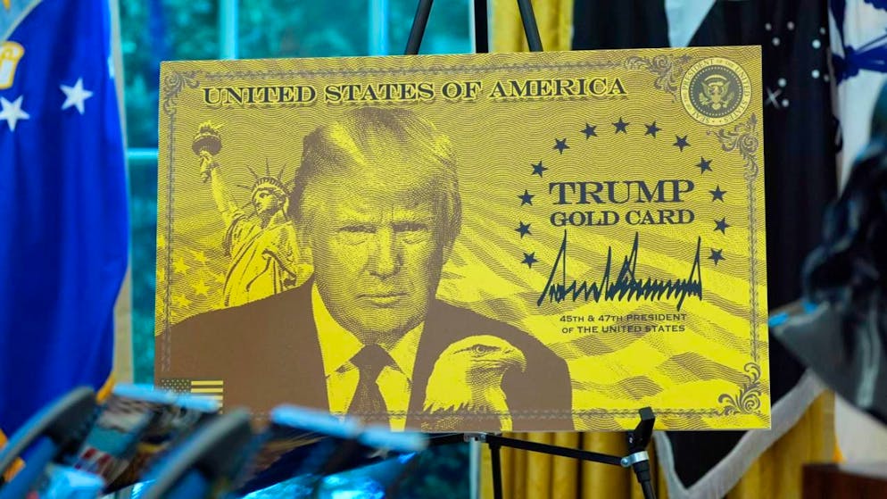 Einwanderung für vermögende Ausländer leicht gemacht: Für eine Million Dollar gibt es mit der Trump Gold Card ein Aufenthaltsrecht in den USA.