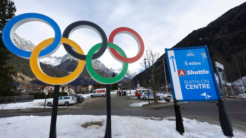 Der Parkplatz in Antholz, wo 2026 die Olympia-Wettkämpfe im Biathlon stattfinden. Auch die Russen wollen dorthin
