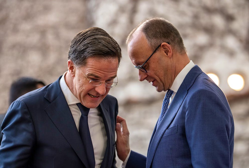 Mark Rutte, Nato-Generalsekretär, hat am Donnerstag den deutschen Bundeskanzler Friedrich Merz getroffen.