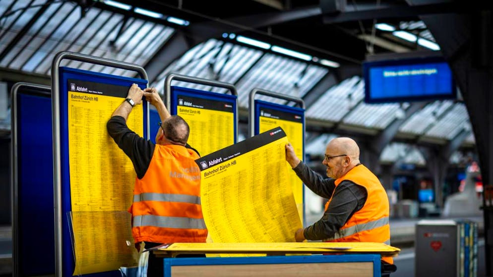 Preparativi in vista dell'entrata in vigore del nuovo orario.