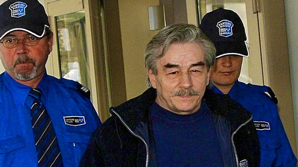 Werner Ferrari at Baden district court in April 2007: The multiple child murderer died in prison on Friday. (archive picture)