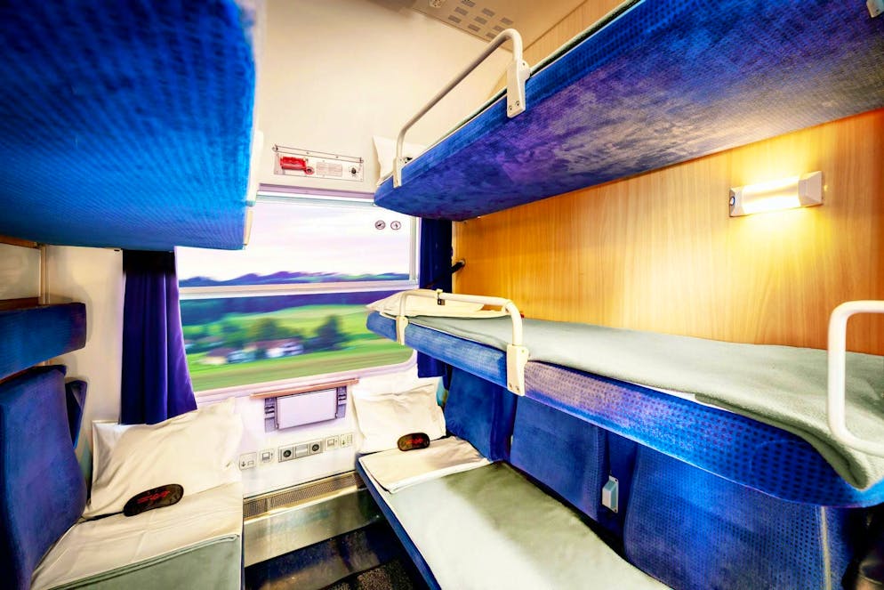 Interior of the Classic Standard on European Sleeper night trains.