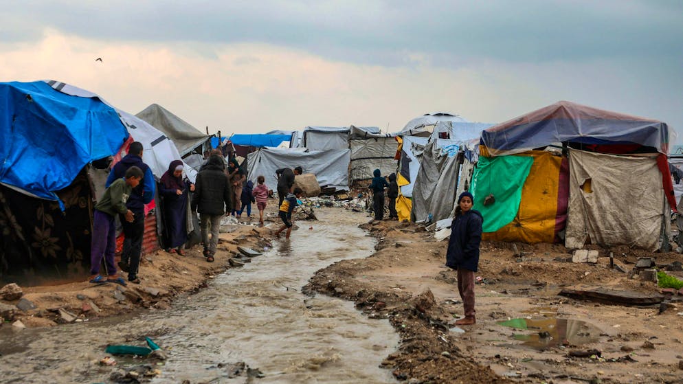 More than 53,000 tents were damaged, destroyed or washed away in the severe storm.