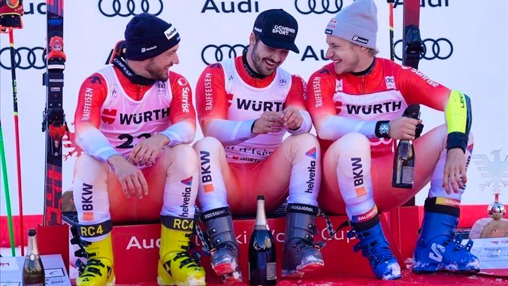 Tripletta in Val d'Isère. Odermatt: «Dopo l'errore non pensavo di arrivare sul podio»