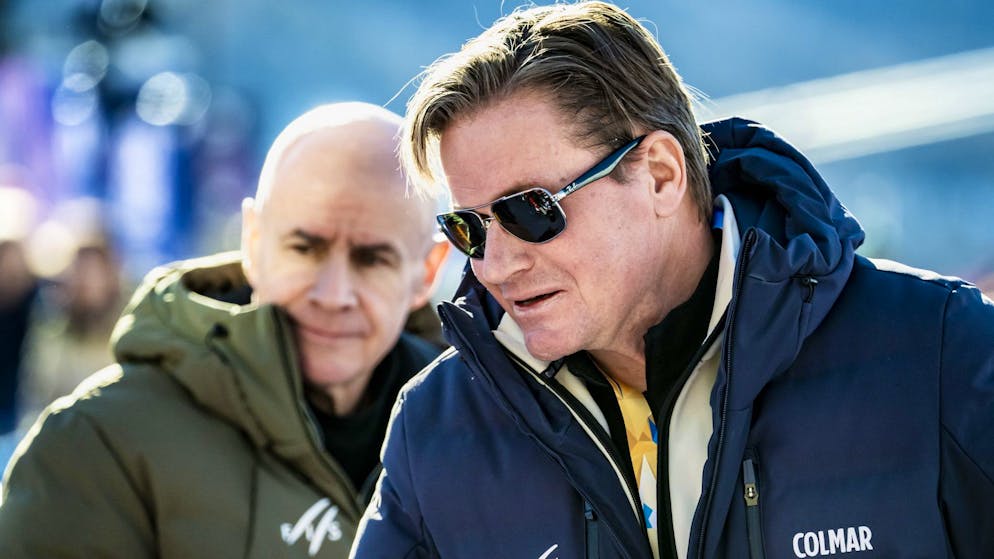 FIS-Präsident Johan Eliasch (links) und FIS-CEO Urs Lehmann in St. Moritz.
