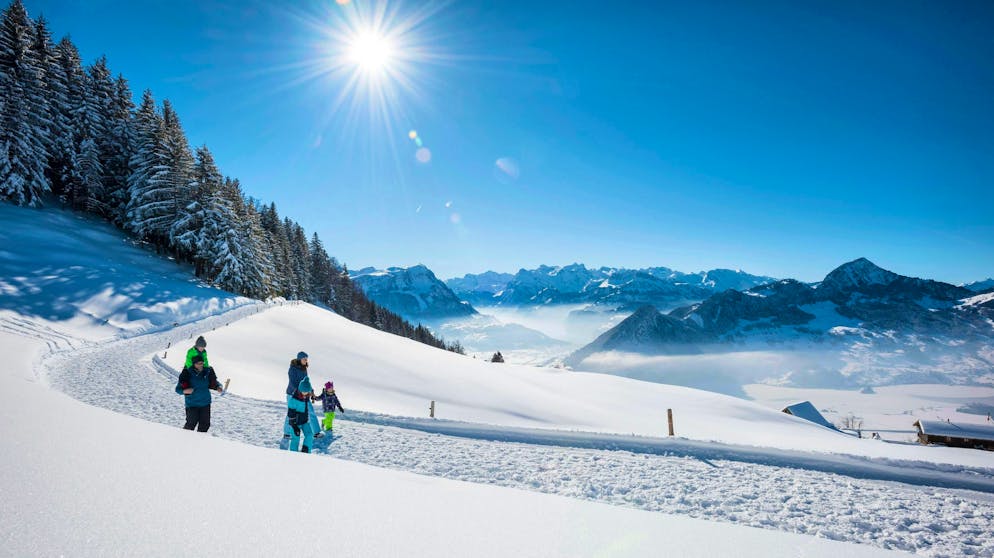 One of the most beautiful circular hiking trails in Central Switzerland in winter.