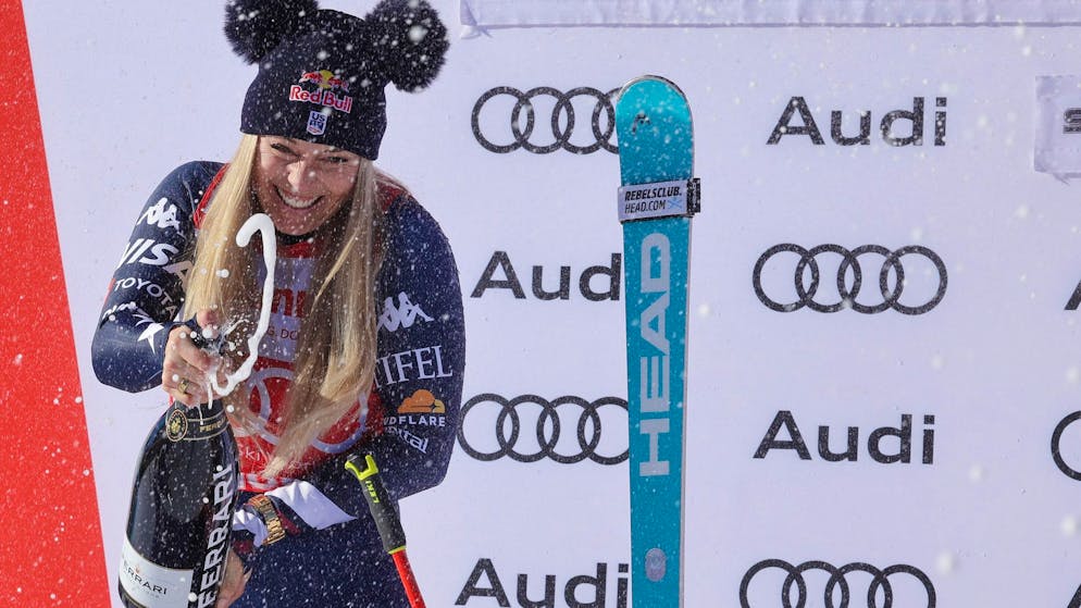 Nach dem Sieg am Freitag folgt in der Abfahrt vom Samstag Rang 2 für Lindsey Vonn.