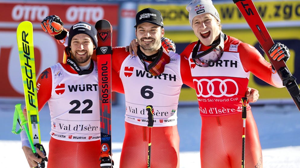 Sci. Tripletta svizzera nel gigante di Val d'Isère